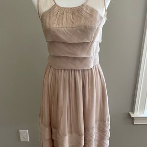 Anthropologie Burlapp Silk Ruffle Dress